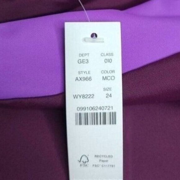 J.CREW One Piece Swimsuit Plus Size 24 Colorblock Bandeau Straps Lilac AX966 NEW - Picture 8 of 8